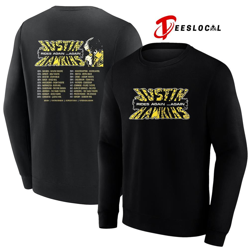 Justin Hawkins Rides Again Again tour 2026 dates schedule shirt Unisex