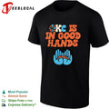 KC Is in Good Hands Kansas City Basketball Sports Lightning Hands Graphic Shirt Unisex