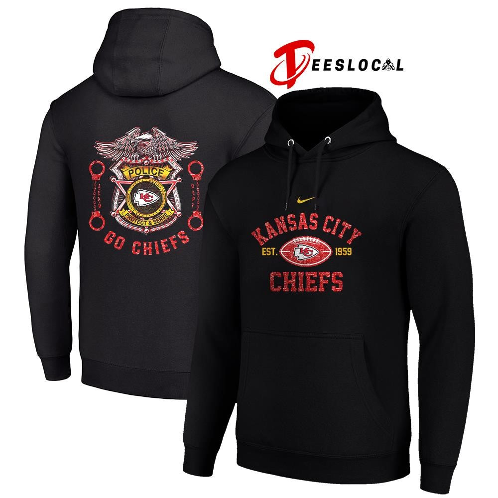 Kansas City Chiefs law enforcement tribute protect and serve logo shirt Unisex