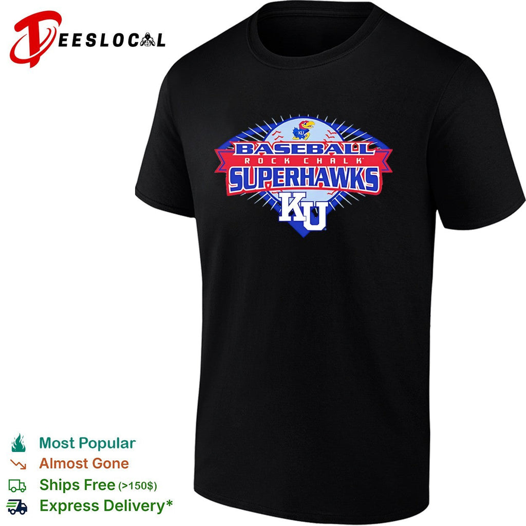 Kansas Jayhawks Baseball Rock Chalk Superhawks KU shirt Unisex