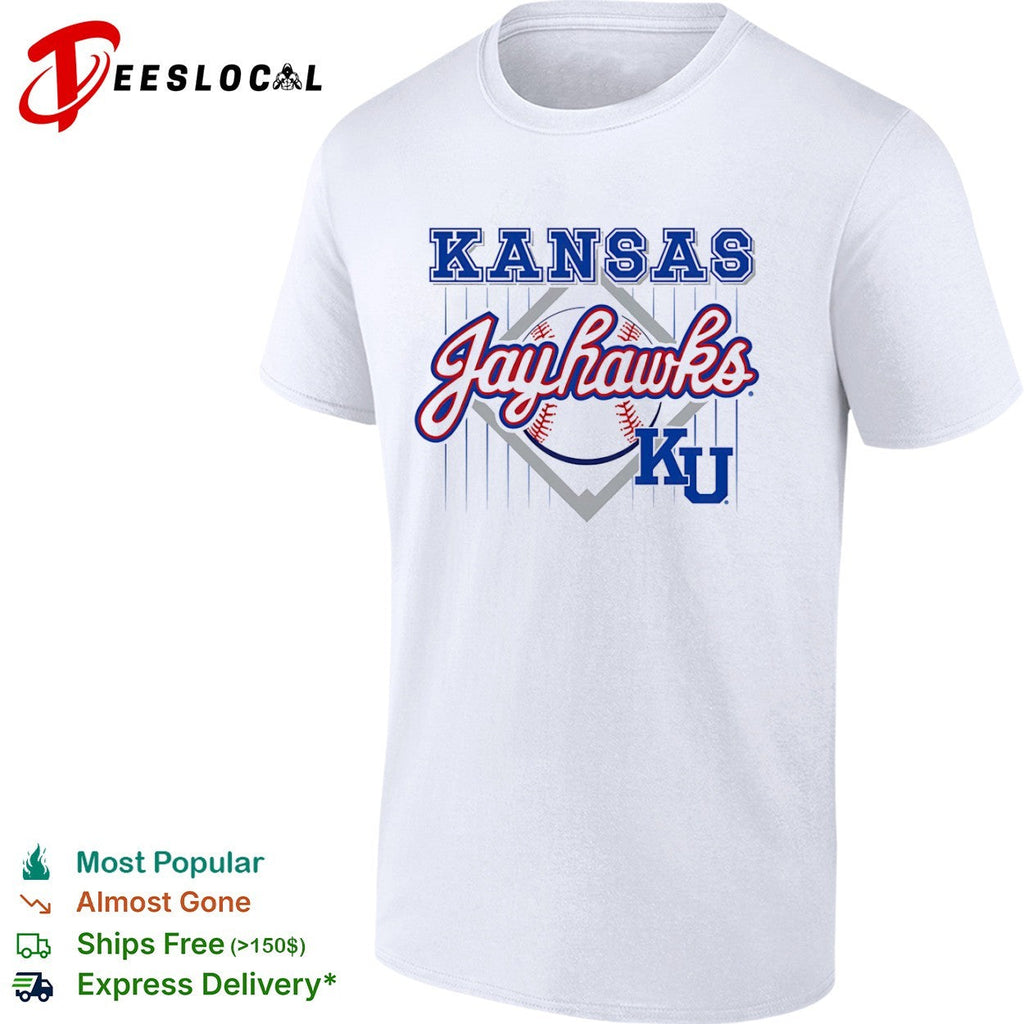 Kansas Jayhawks KU baseball logo team shirt Unisex