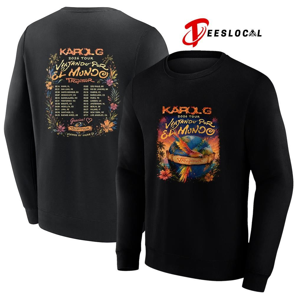 Karol G Viajandu Pur El Mundo dates schedule shirt Unisex