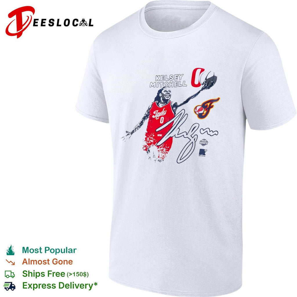 Kelsey Mitchell Indiana Fever WNBA Round21 Indy 0 Signature Basketball Fan shirt Unisex