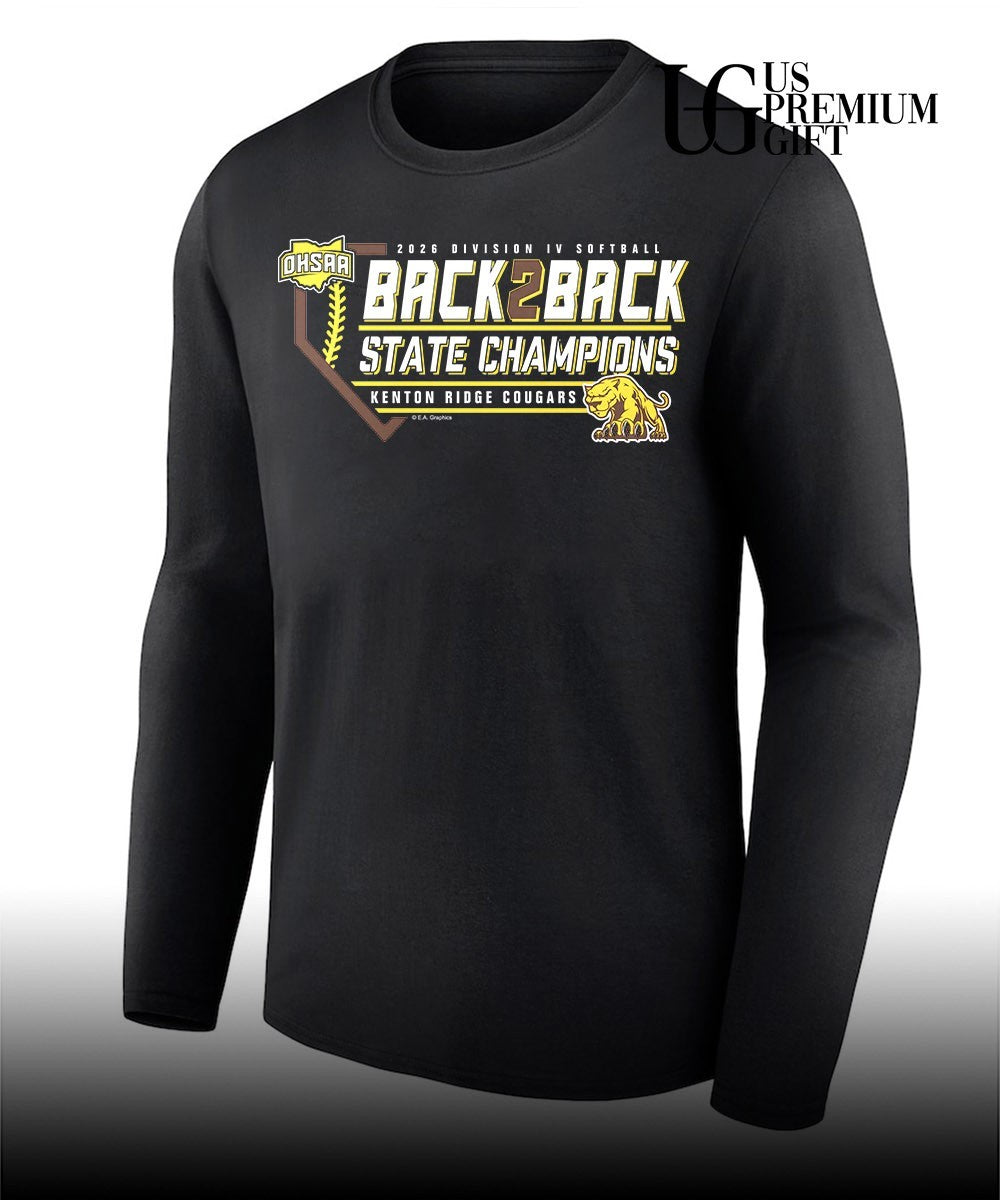 Kenton Ridge Cougars 2026 OHSAA Division IV Softball Back2Back State Champions shirt Unisex