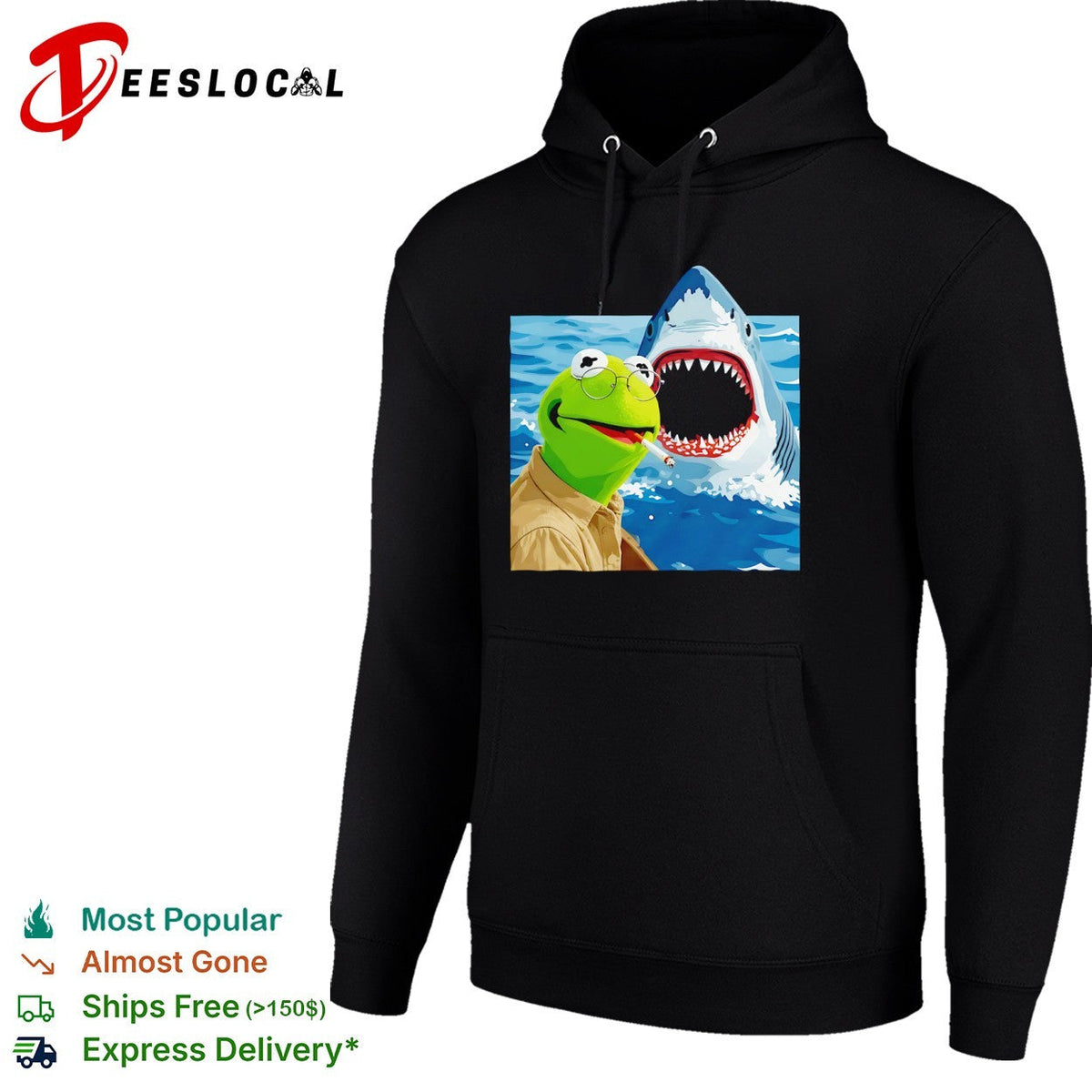 Kermit the Frog x Jaws Movie Shirt Unisex