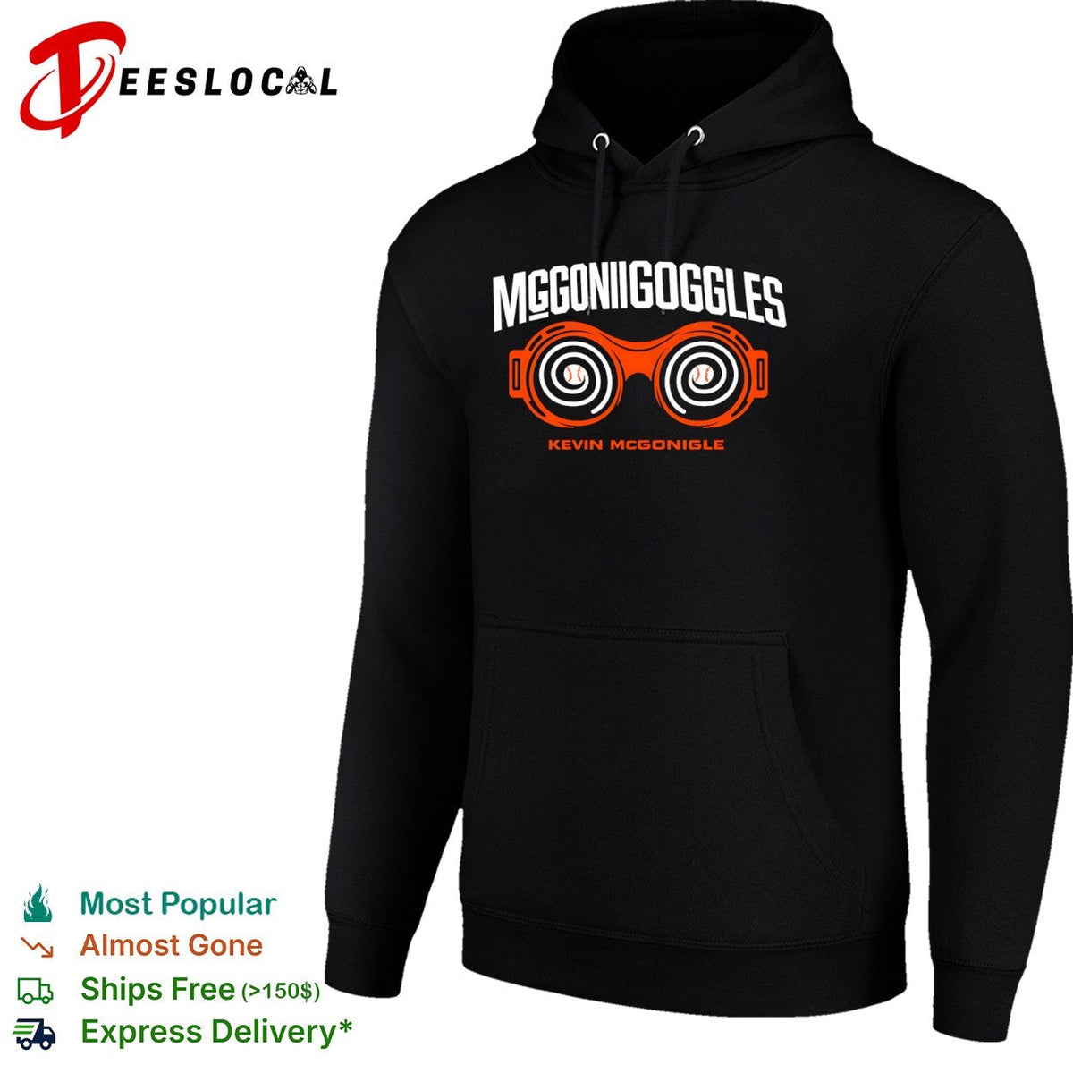 Kevin McGonigle McGoniigoggles orange goggles baseballs shirt Unisex