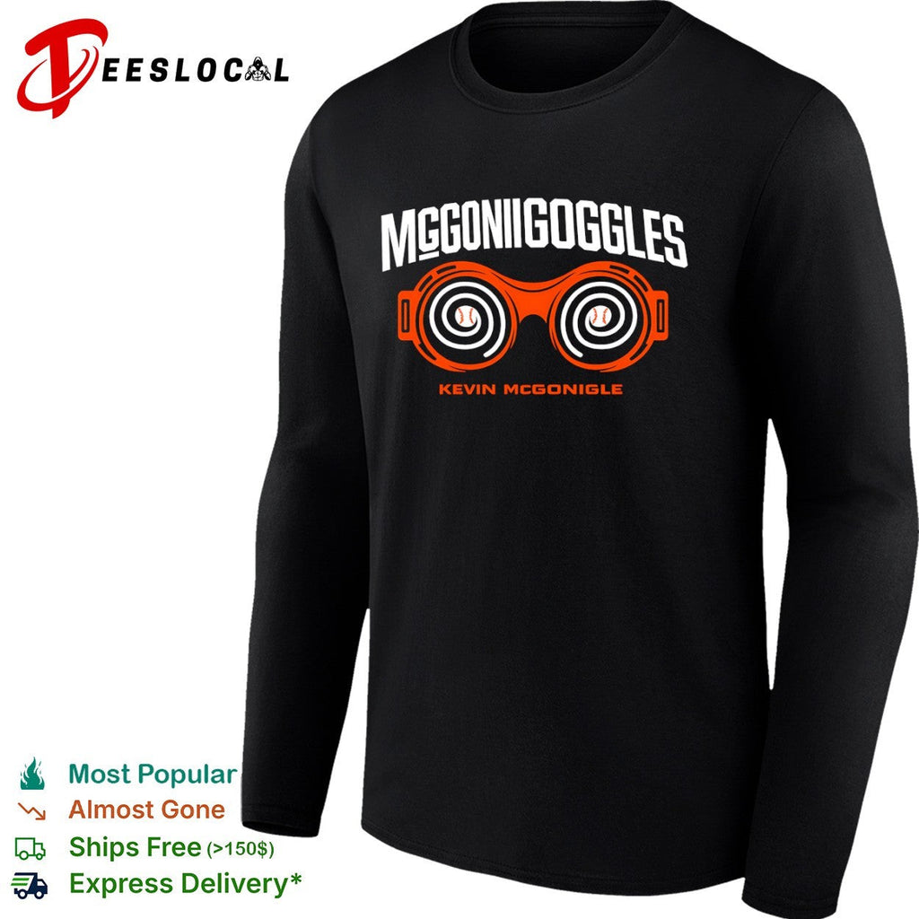 Kevin McGonigle McGoniigoggles orange goggles baseballs shirt Unisex
