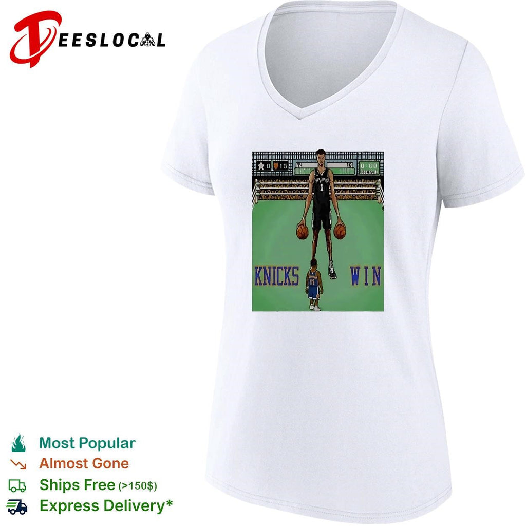 Knicks win retro arcade basketball game graphic shirt Unisex