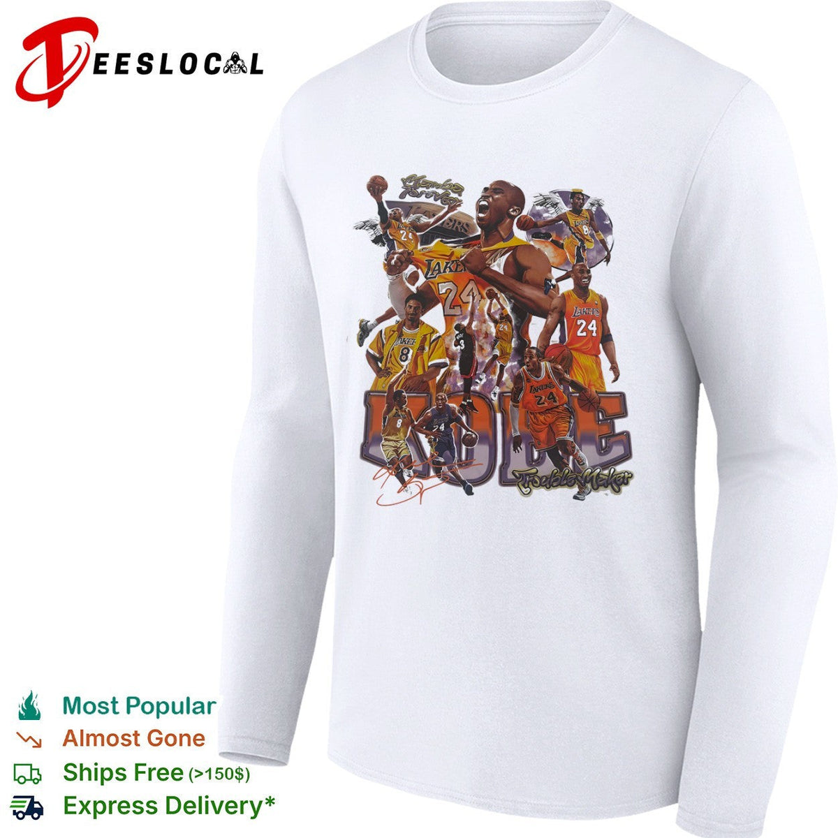 Kobe Bryant Los Angeles Lakers NBA Mamba Forever Kobe TroubleMaker shirt Unisex