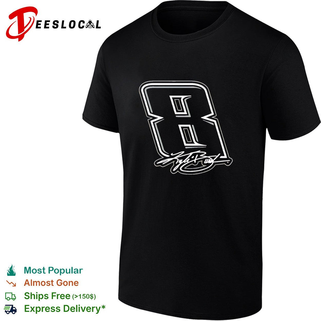 Kyle Busch Black No 8 signature shirt Unisex