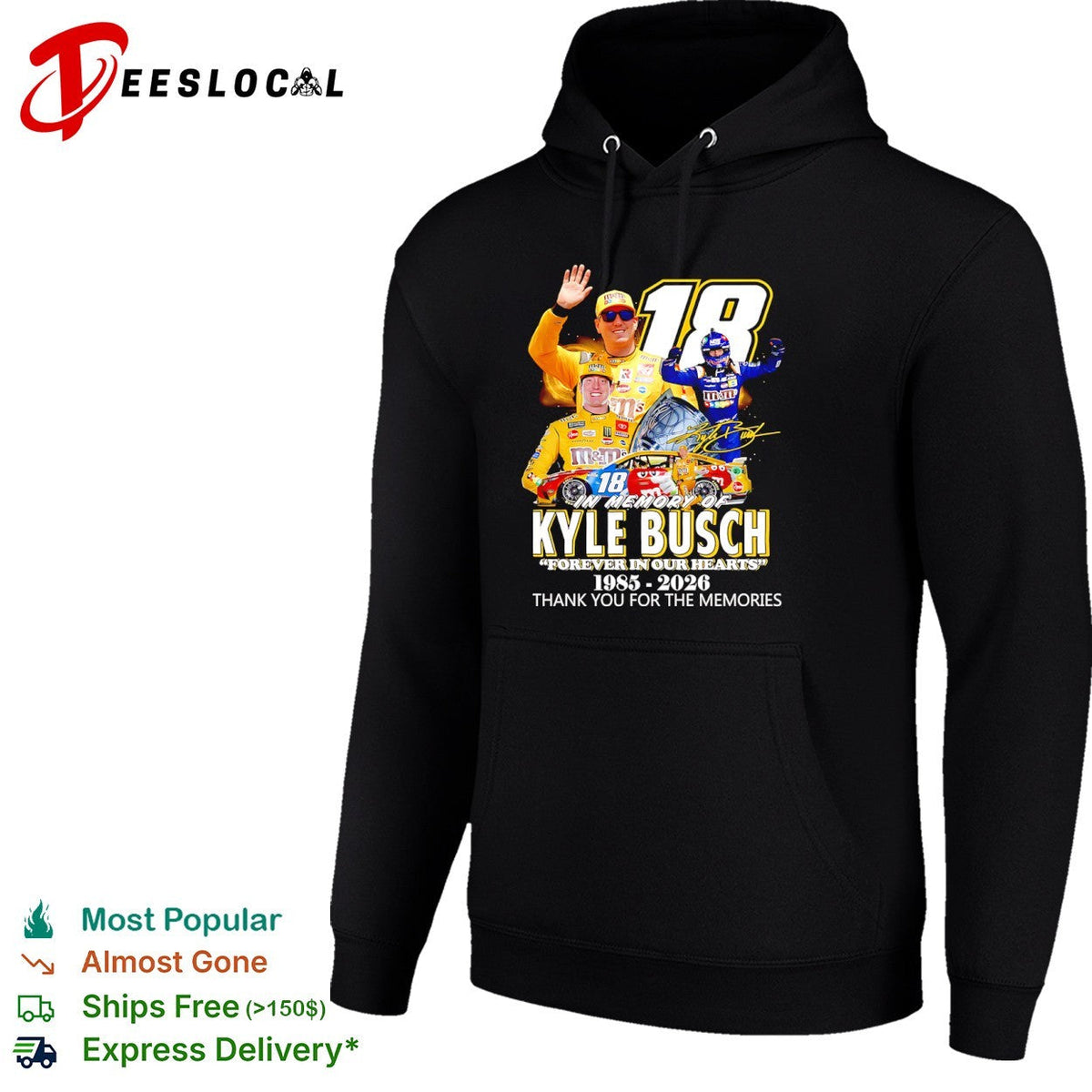 Kyle Busch Joe Gibbs Racing NASCAR In Memory Of Forever In Our Hearts 1985 2026 shirt Unisex