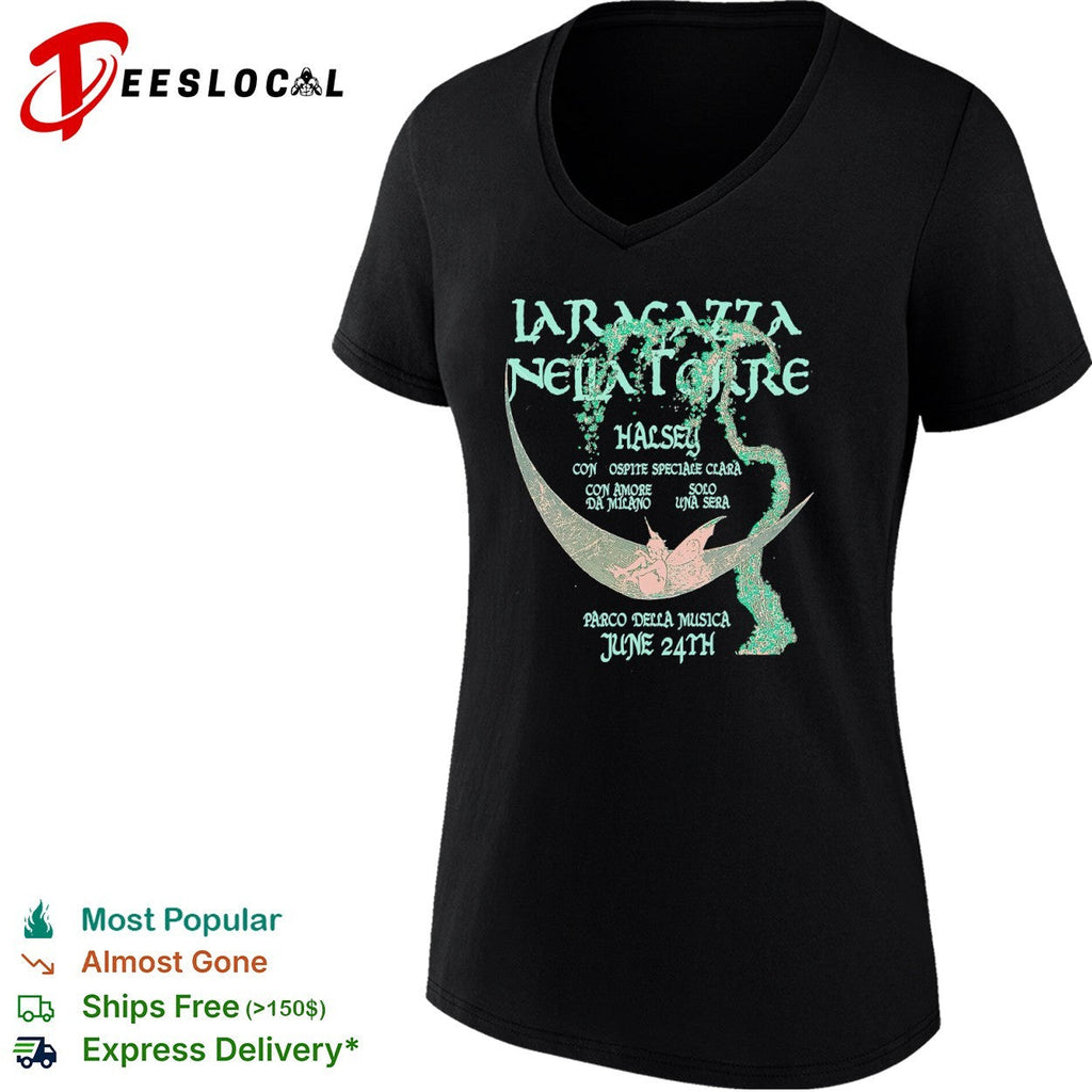 La Ragazza nella Torre Halsey con Ospite Speciale Clara Parco della Musica shirt Unisex