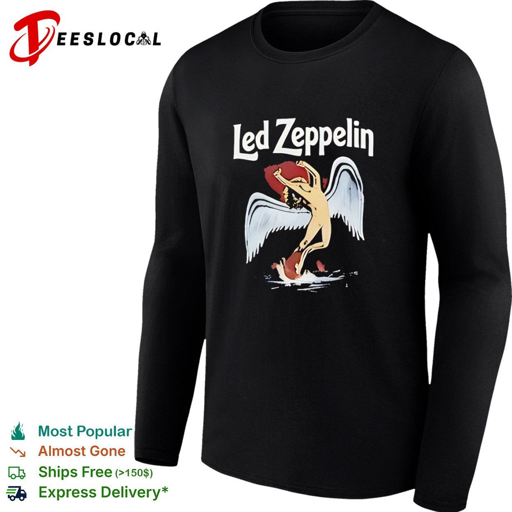 Led Zeppelin Icarus Swan Song Logo Rock Band Music Shirt Unisex
