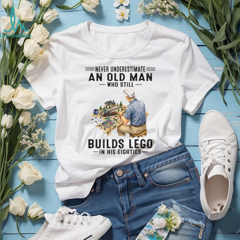 Lego Building Old Man Brick Hobby Shirt
