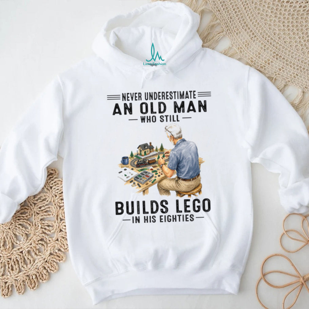 Lego Building Old Man Brick Hobby Shirt