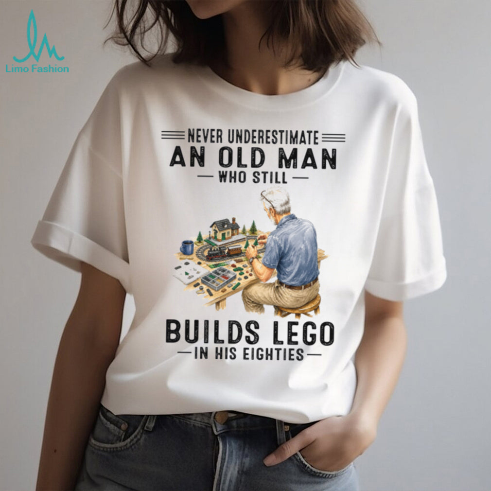 Lego Building Old Man Brick Hobby Shirt
