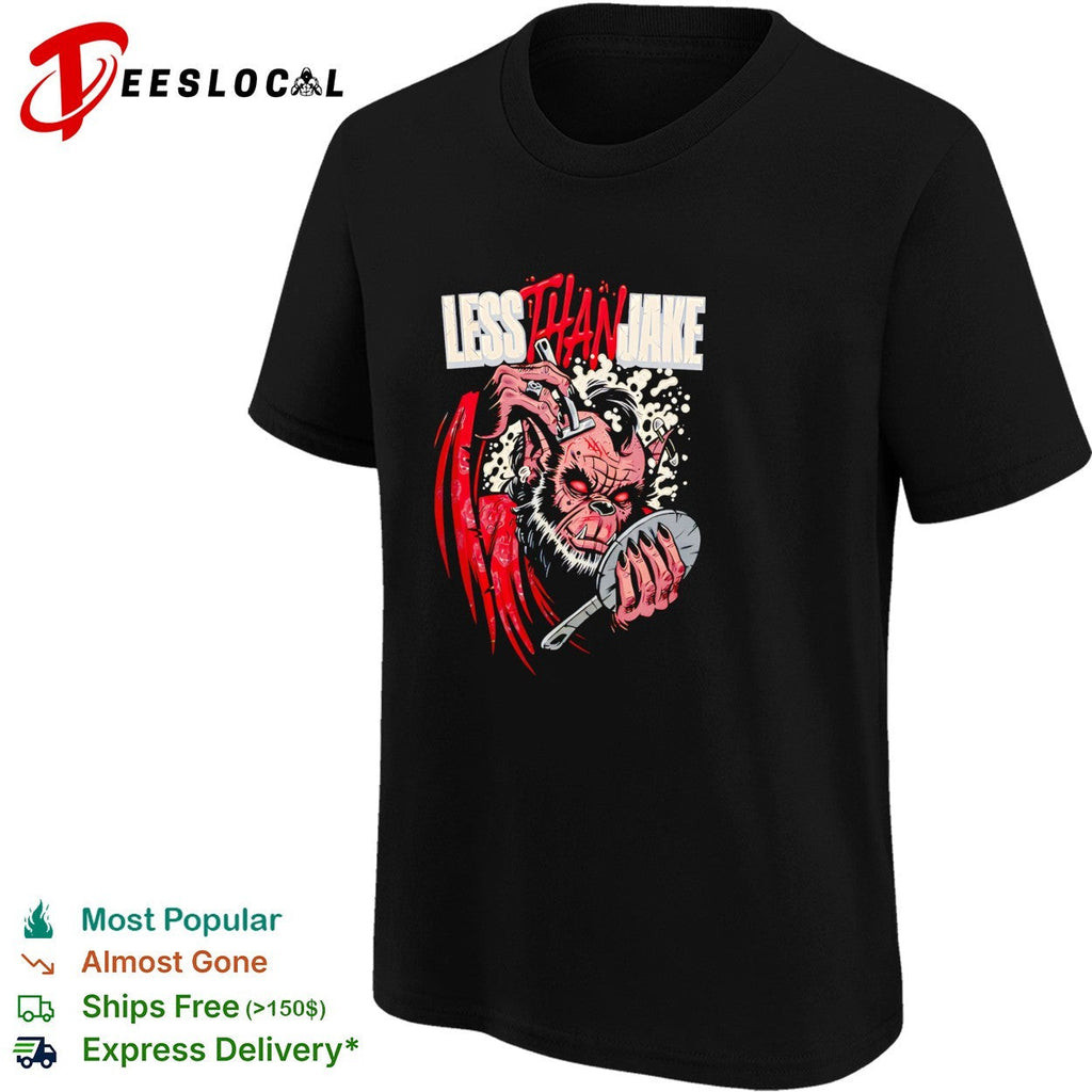 Less Than Jake monkey demon horror band art shirt Unisex