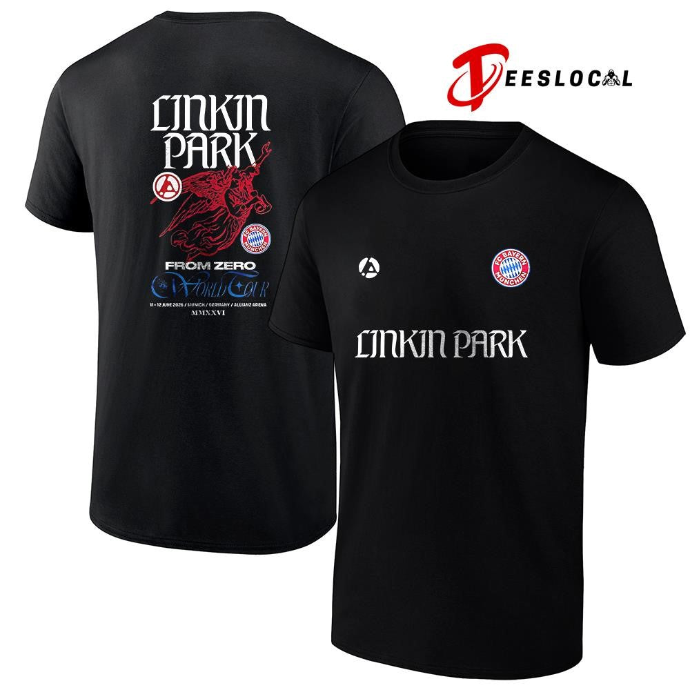 Linkin Park From Zero World tour x FC Bayern Munchech logo graphic shirt Unisex