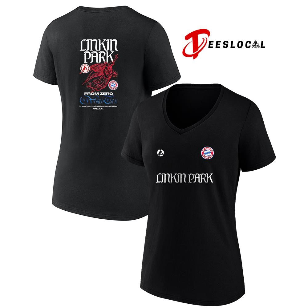 Linkin Park From Zero World tour x FC Bayern Munchech logo graphic shirt Unisex