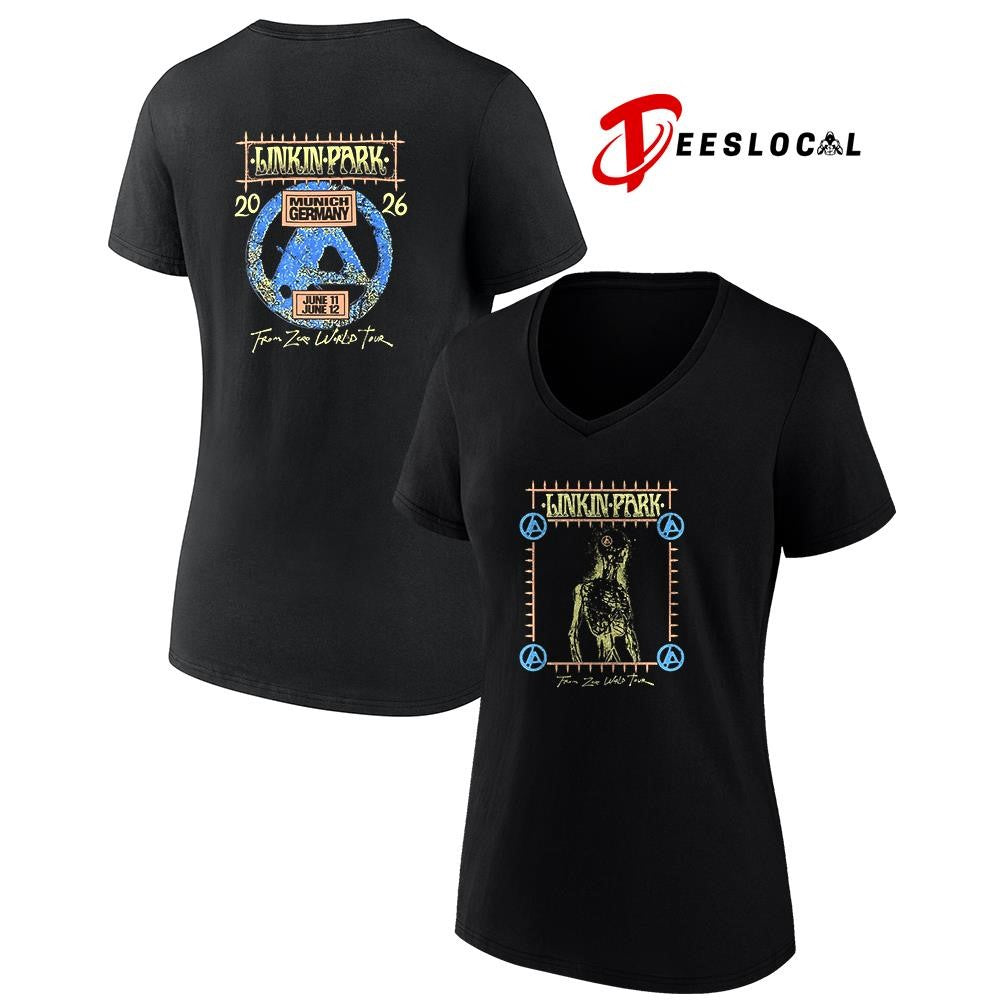 Linkin Park Munich Germany Allianz Arena From Zero tour skeleton shirt Unisex