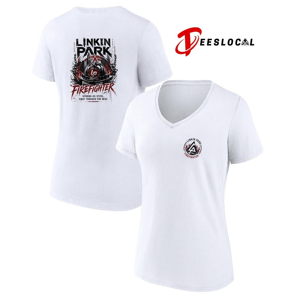 Linkin Park firefighter strong as steel first through the heat graphic shirt Unisex