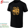 Lion dragon snake crest heraldic gold emblem gothic shirt Unisex
