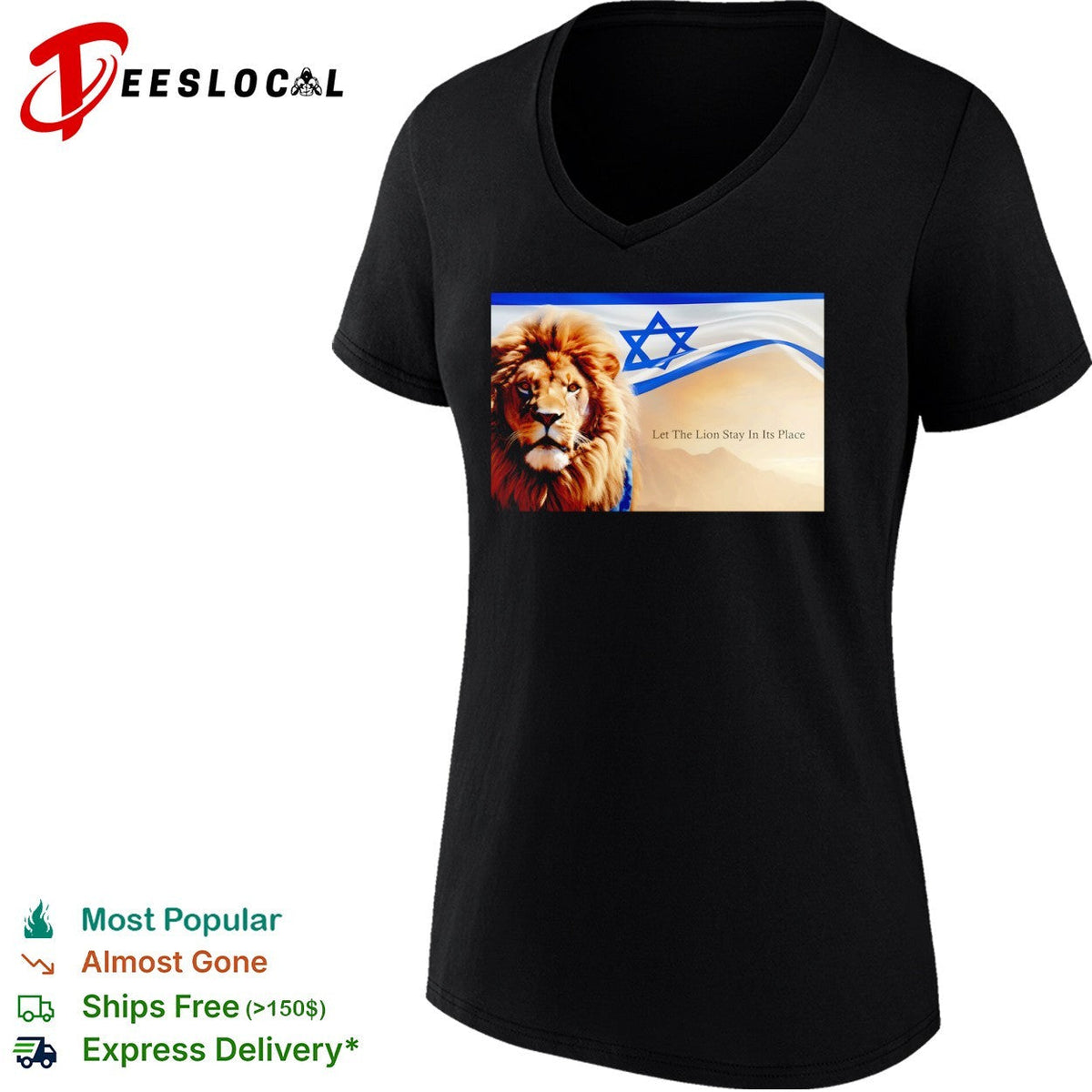 Lion of Judah Israel Flag Let the Lion Stay in Its Place Shirt Unisex
