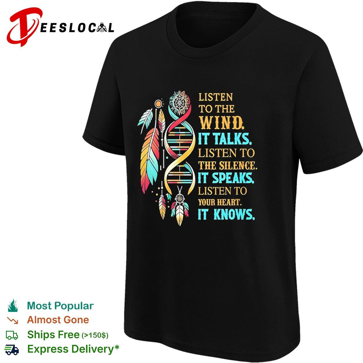 Listen to the wind it talks listen to the silence it speaks listen to your heart shirt Unisex