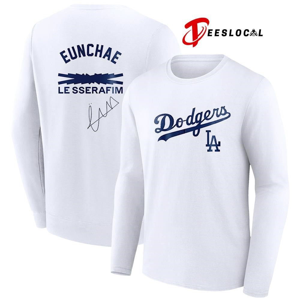 Los Angeles Dodgers x Le Sserafim Eunchae signature graphic shirt Unisex