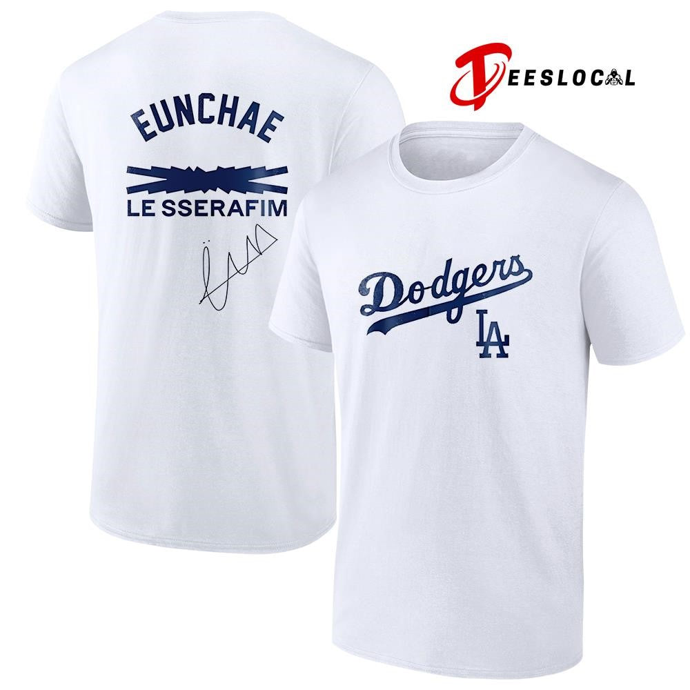 Los Angeles Dodgers x Le Sserafim Eunchae signature graphic shirt Unisex