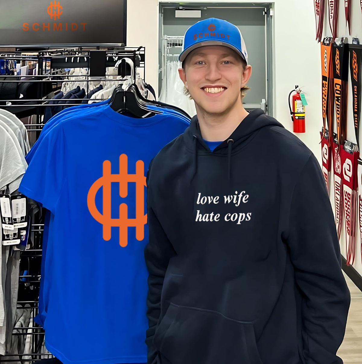 Love Wife Hate Cops funny slogan humor marriage shirt Unisex