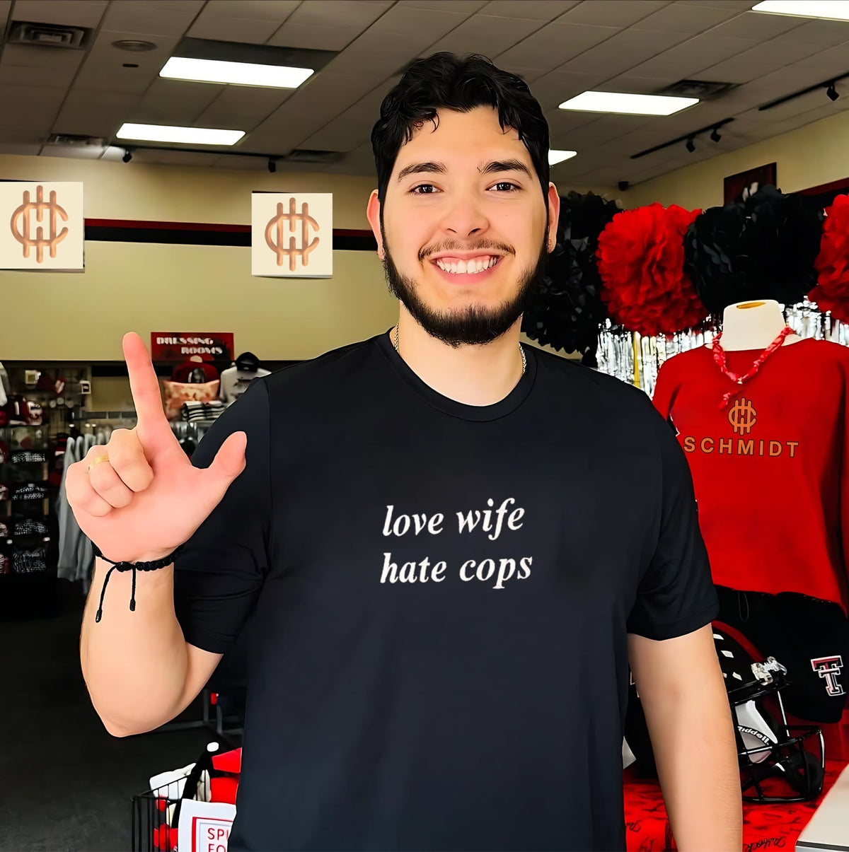Love Wife Hate Cops funny slogan humor marriage shirt Unisex