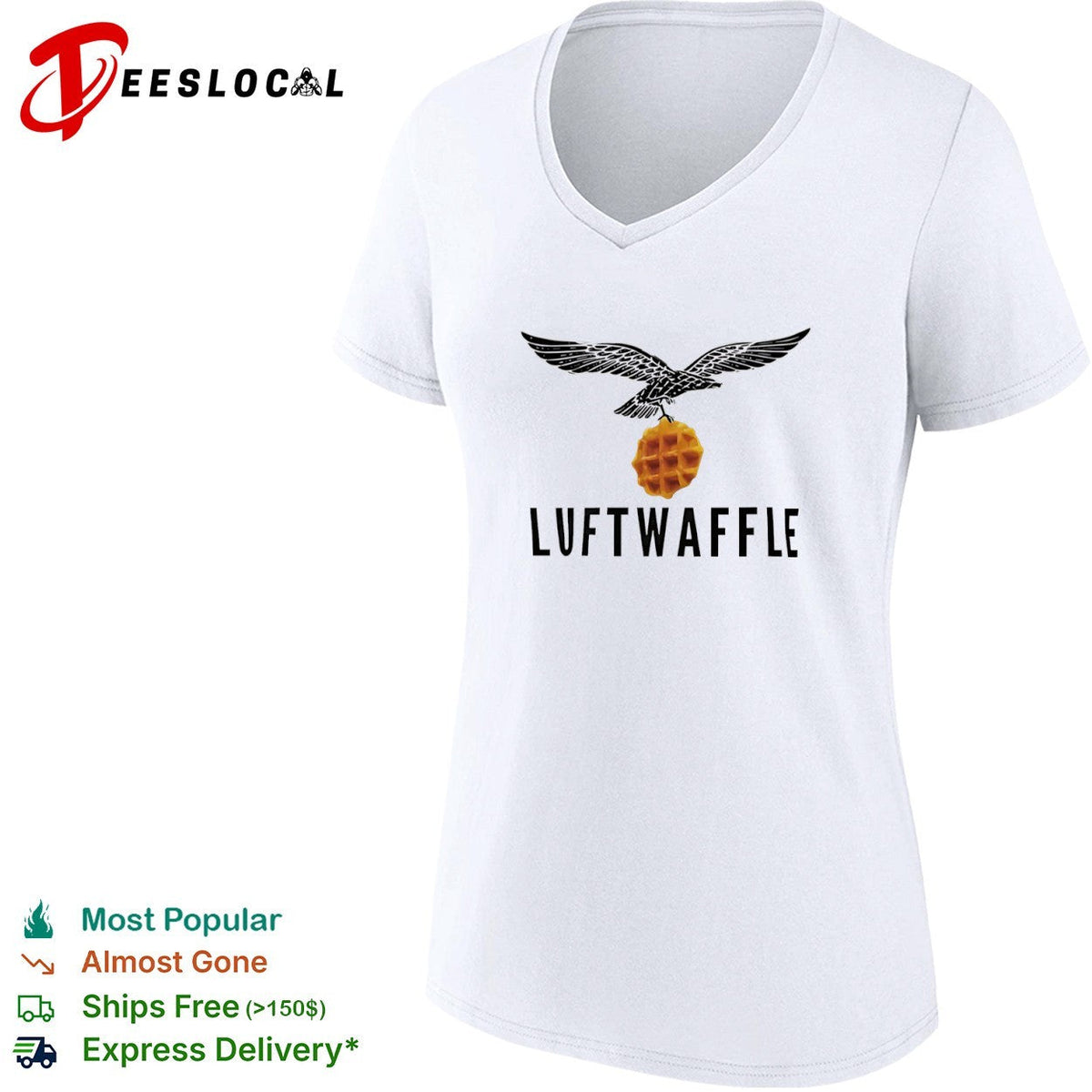 Luftwaffle Eagle Carrying Waffle World War shirt Unisex