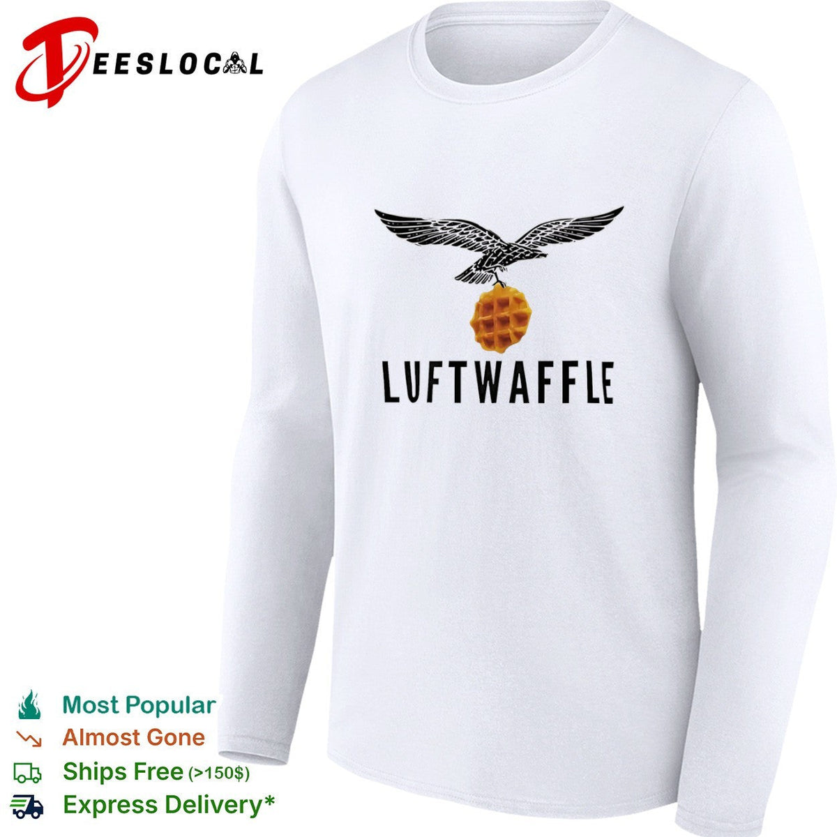 Luftwaffle Eagle Carrying Waffle World War shirt Unisex