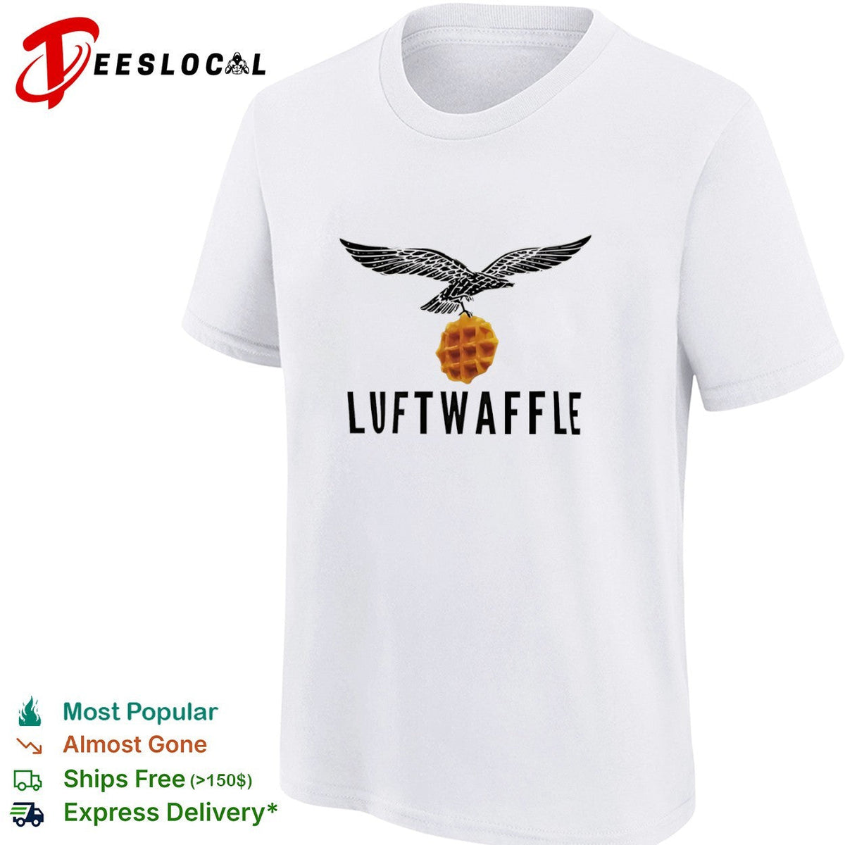 Luftwaffle Eagle Carrying Waffle World War shirt Unisex