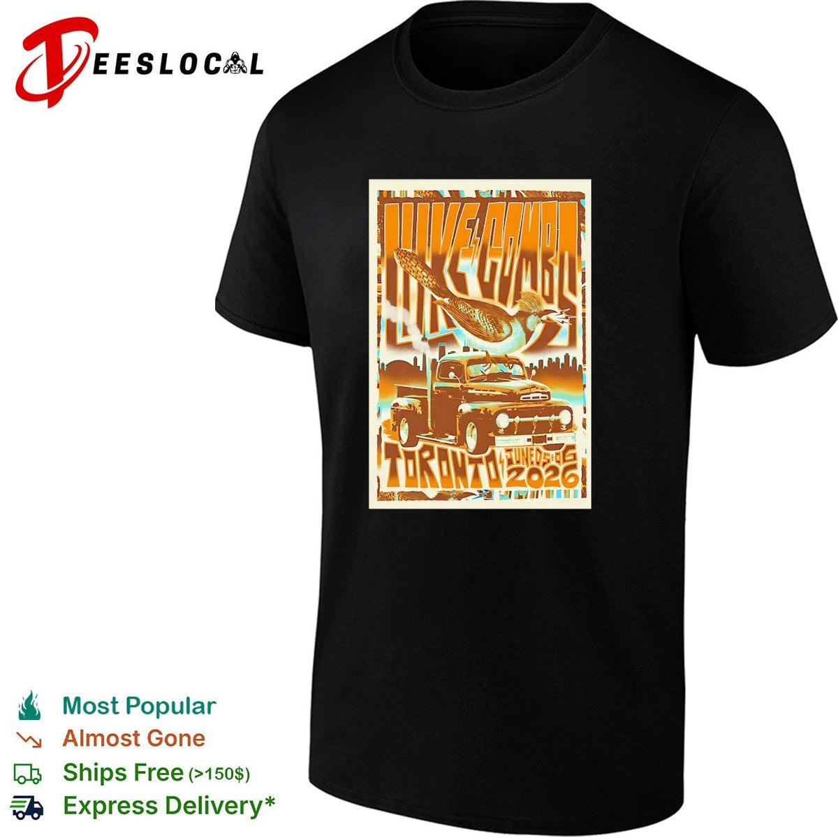 Luke Combs Toronto June 16 2026 Bird Truck Country Music Concert Tour Concert shirt Unisex