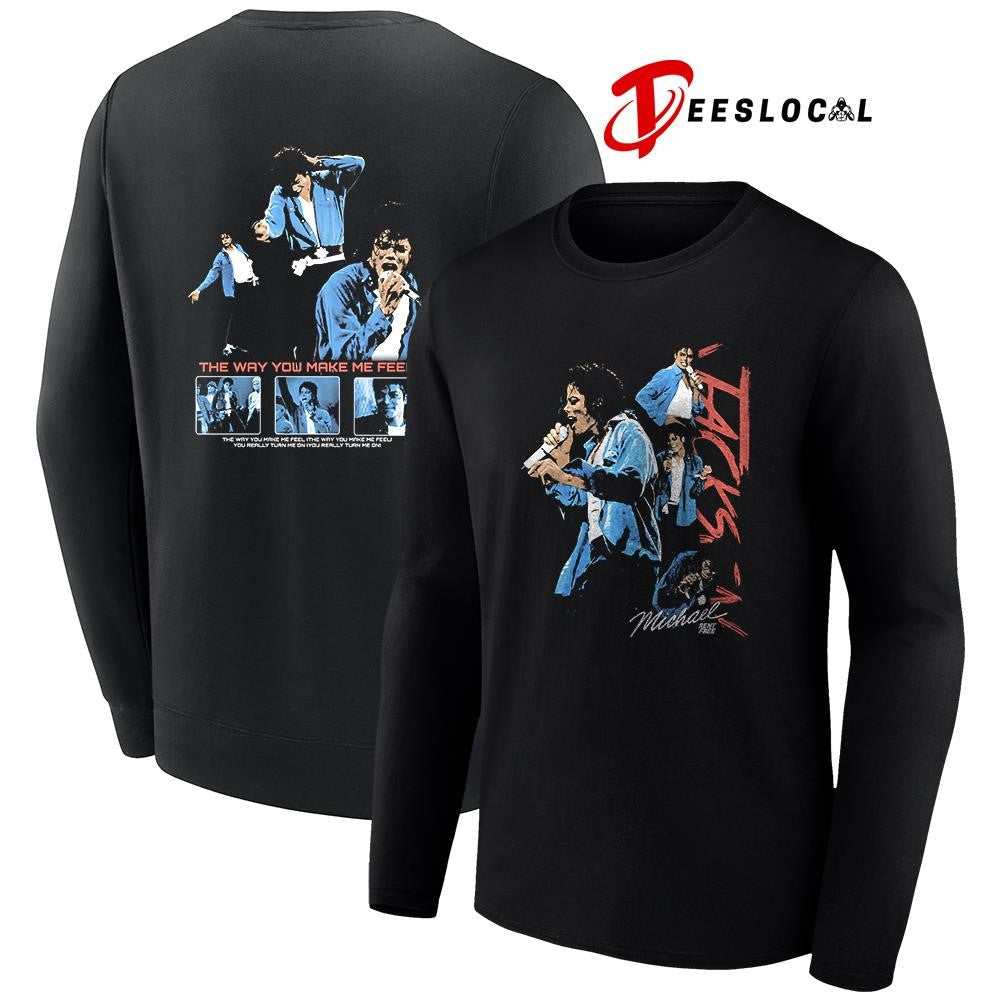 M Jackson the way you make me feel graphic shirt Unisex