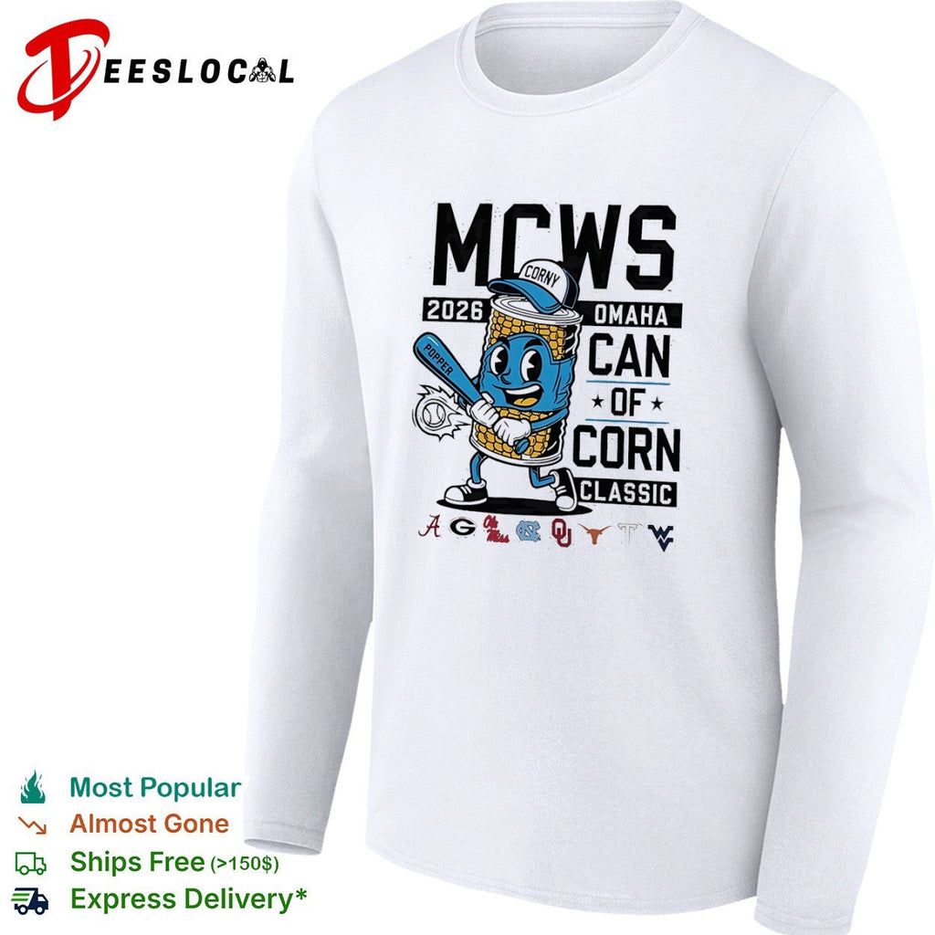 MCWS 2026 Omaha Can of Corn Classic Alabama Georgia Ole Miss North Carolina shirt Unisex