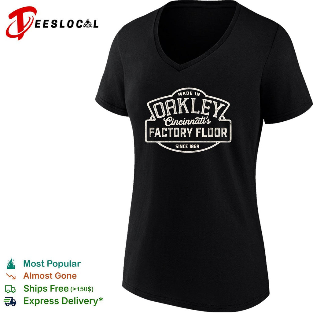 Made in Oakley Cincinnati’s factory floor since 1869 vintage badge graphic shirt Unisex