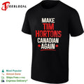 Make Tim Hortons Canadian Again Logo Text and Maple Leaf Canada Theme shirt Unisex