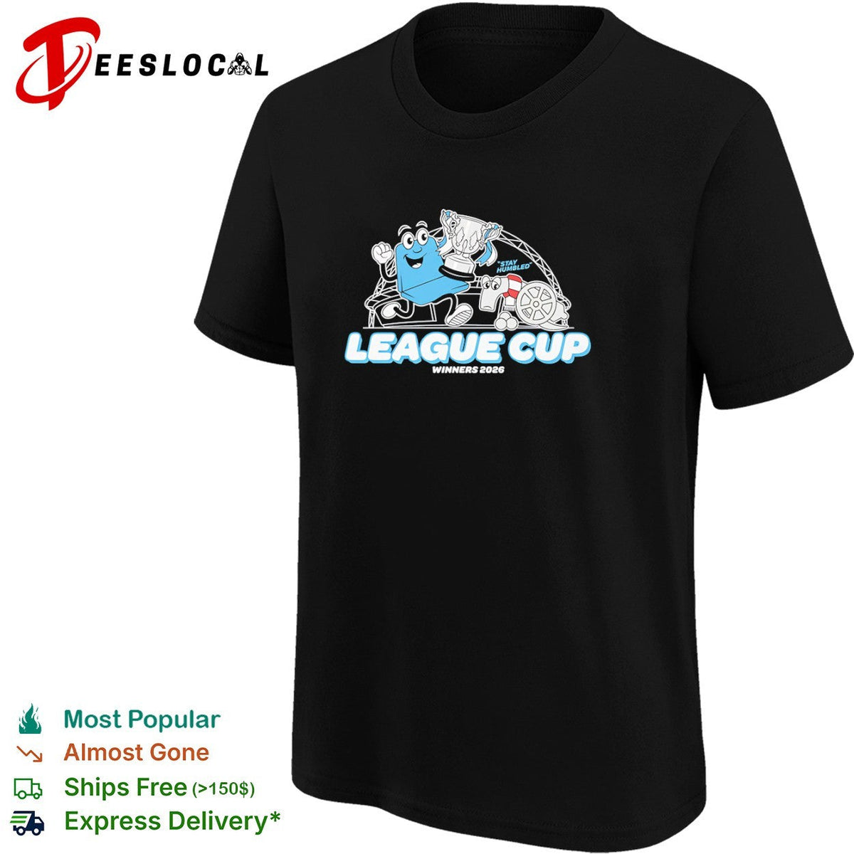 Manchester City Arsenal stay humbled mascot League Cup winners 2026 shirt Unisex
