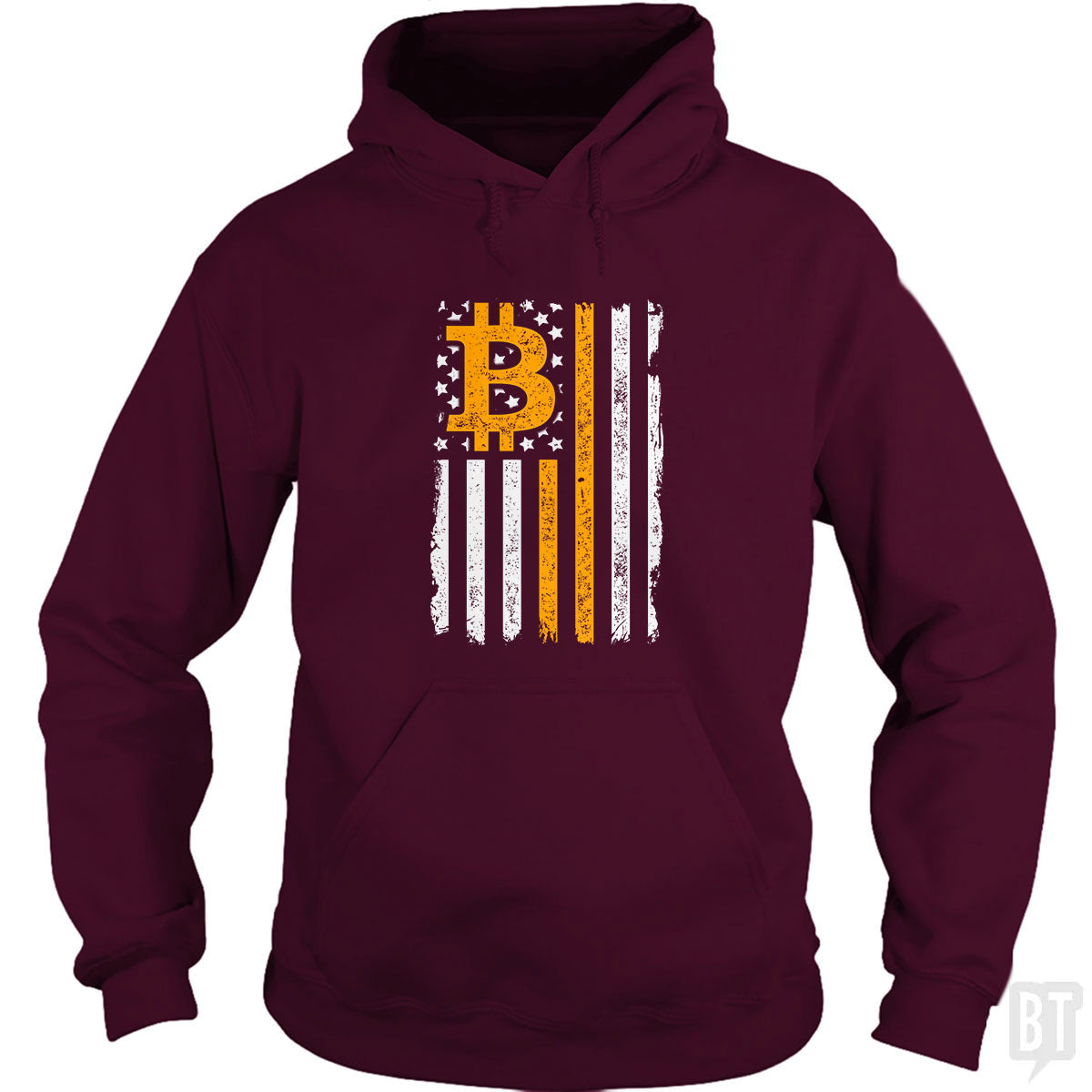 Bitcoin US Flag Hoodie