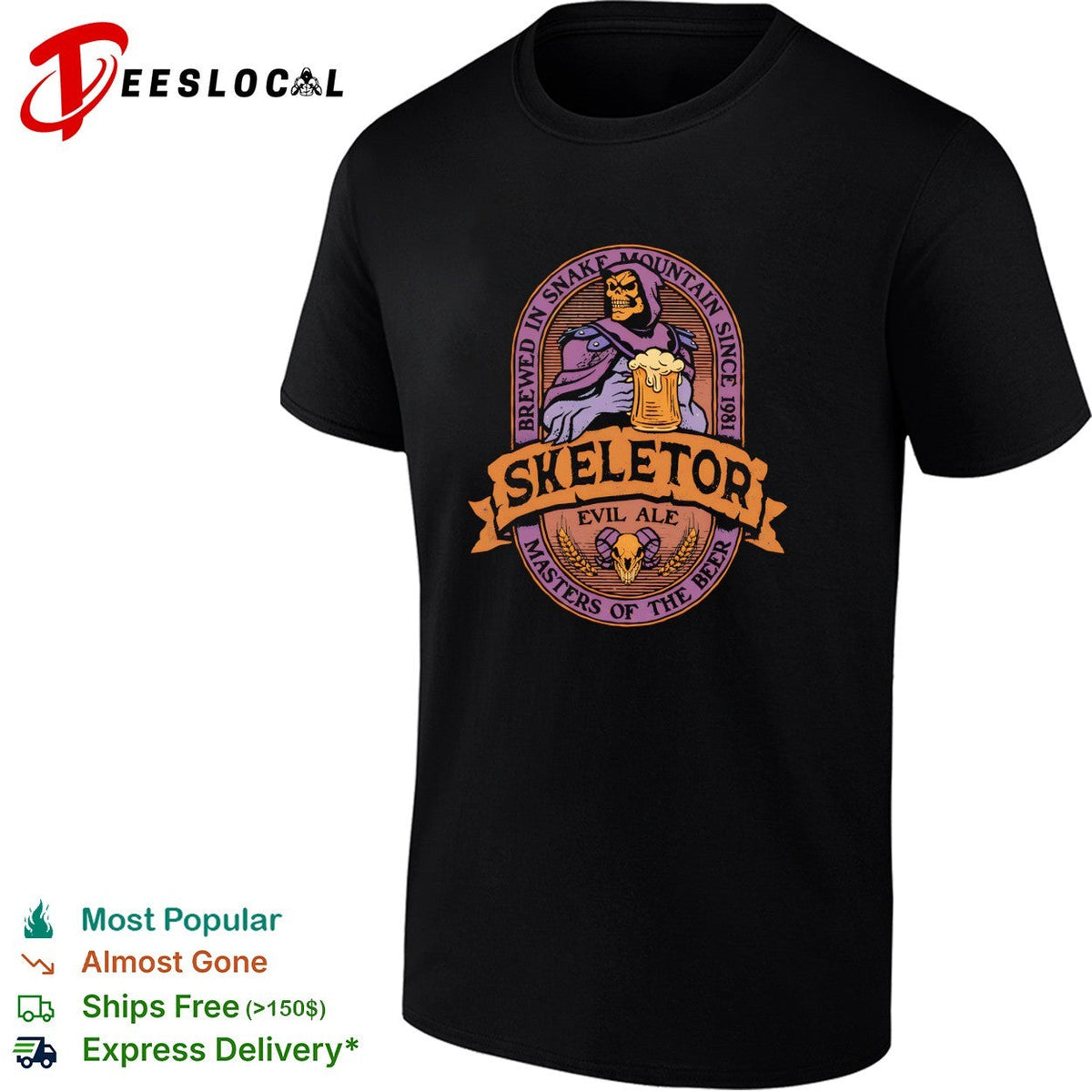 Masters of the Beer Evil Ale Brewed in Snake Mountain since 1981 shirt Unisex