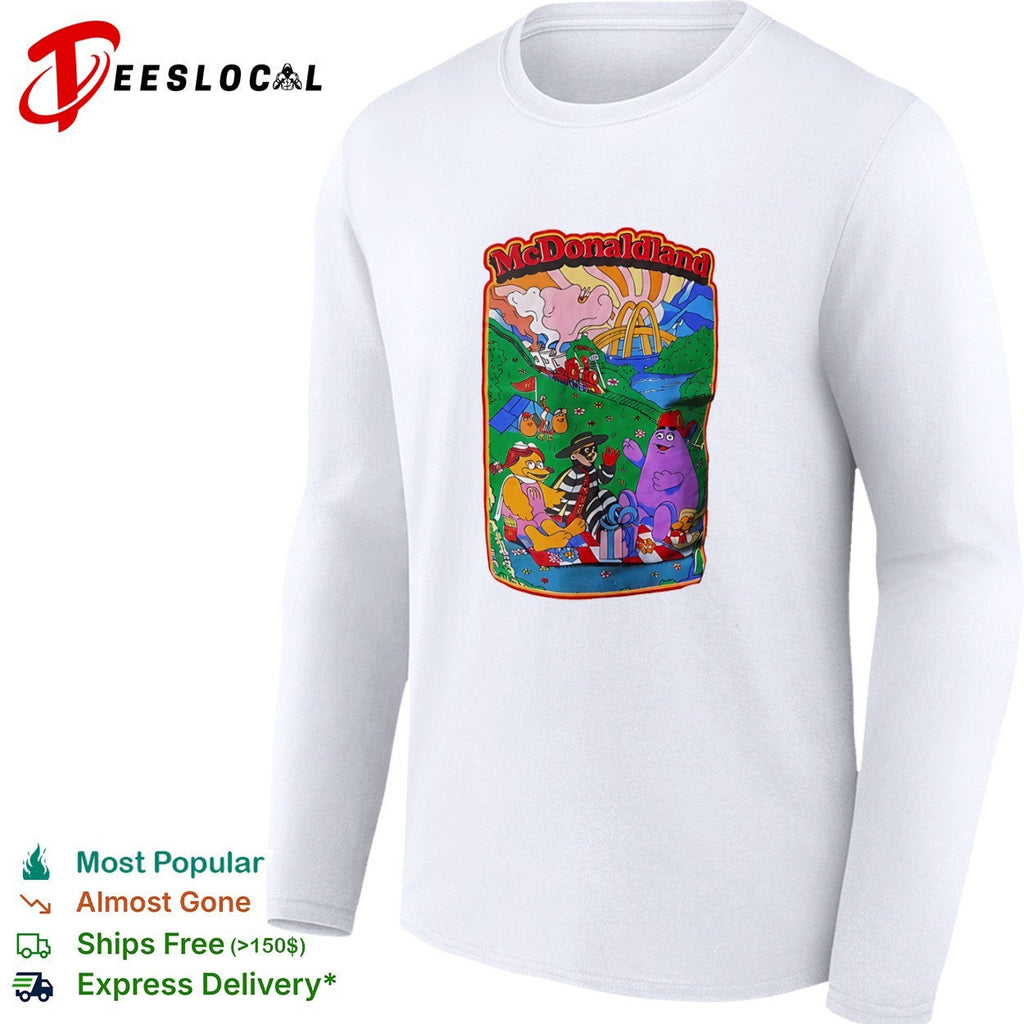 McDonaldland picnic characters Hamburglar Grimace Birdie McDonaldland train shirt Unisex