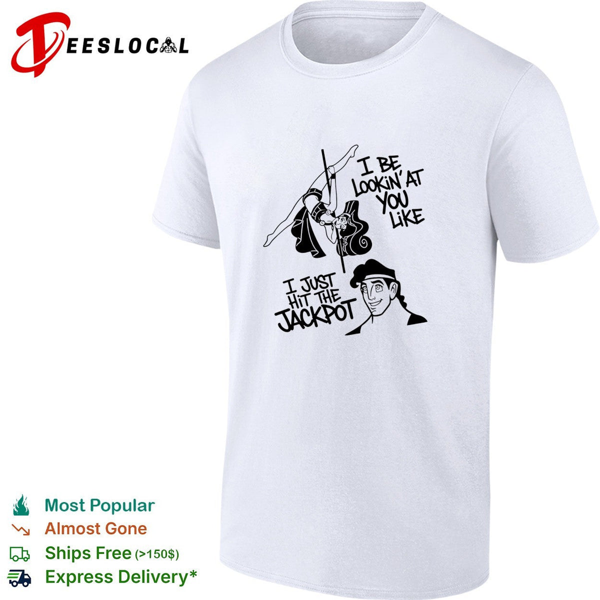 Megara and Hercules I be lookin’at you like I just hit the Jackpot shirt Unisex