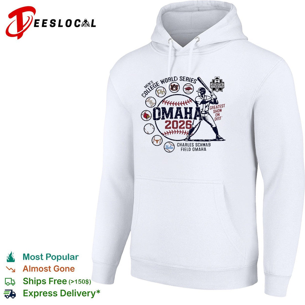 Men’s College World Series Omaha 2026 Greatest Show on Dirt Charles Schwab Field shirt Unisex