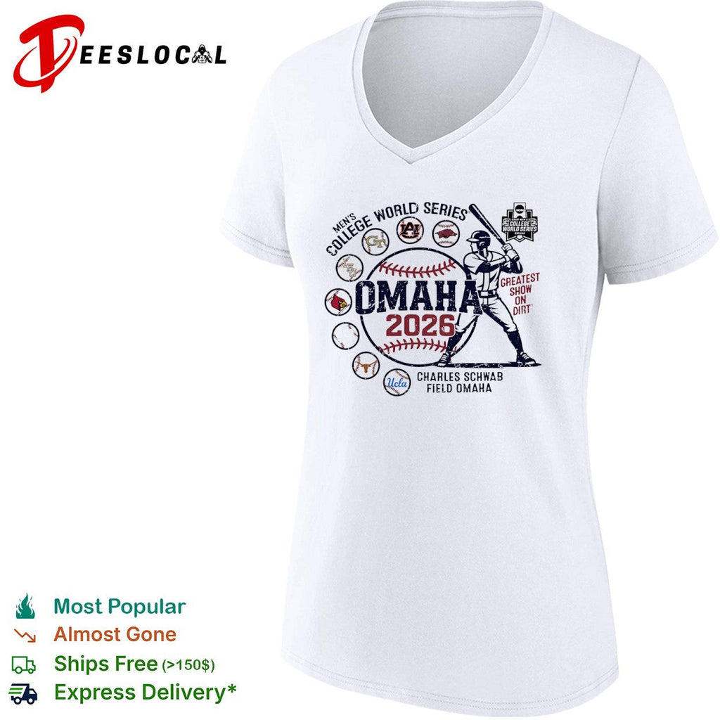 Men’s College World Series Omaha 2026 Greatest Show on Dirt Charles Schwab Field shirt Unisex