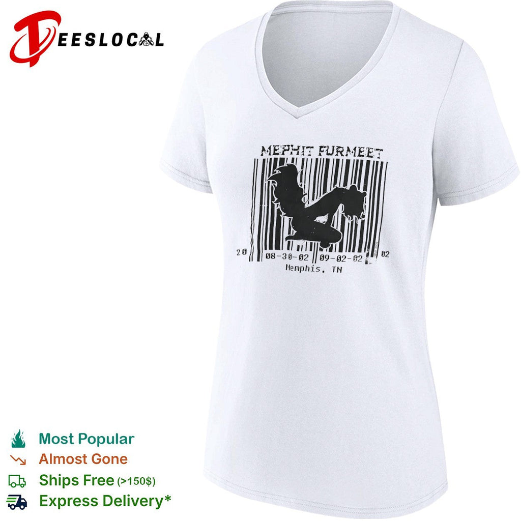 Mephit Furmeet 08 30 02 09 02 02 Memphis TN skunk silhouette barcode event shirt Unisex