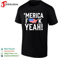 Merica censored bold USA map flag text shirt Unisex