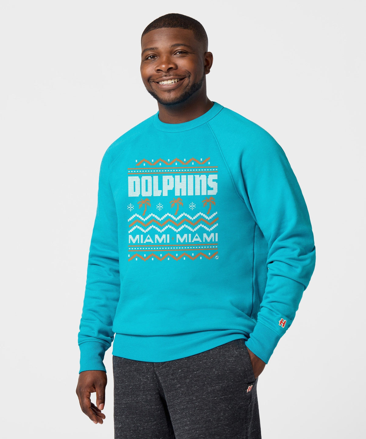 Miami Dolphins Holiday Crewneck Unisex